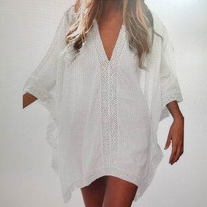 White Beach Cover Up with Detail